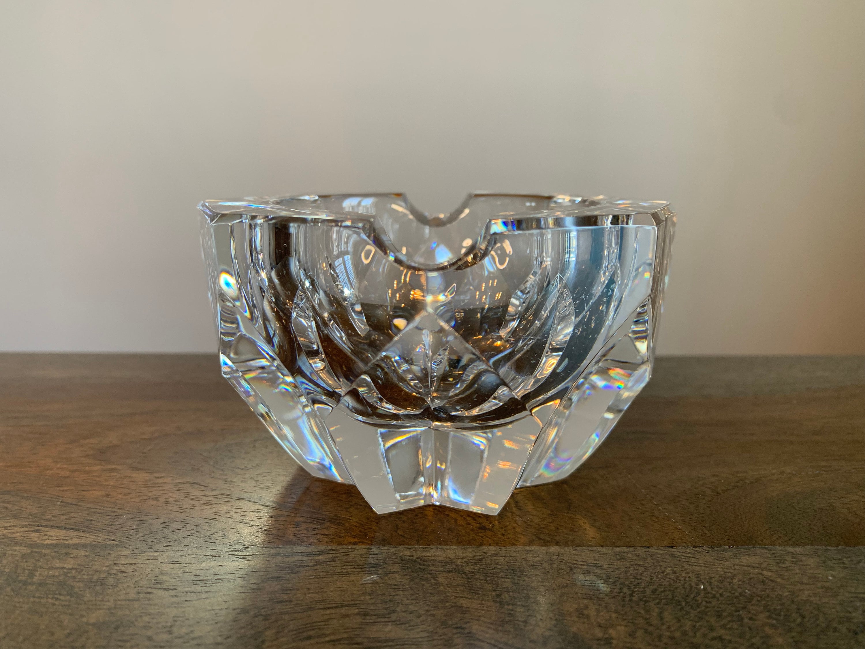 極希少サイズ★美品★オールドバカラ★BACCARAT★ローリエ★小物入れ★レア 希少 BACCARAT バカラ LALIQUE CRYSTLE CANNES ASHTRAY