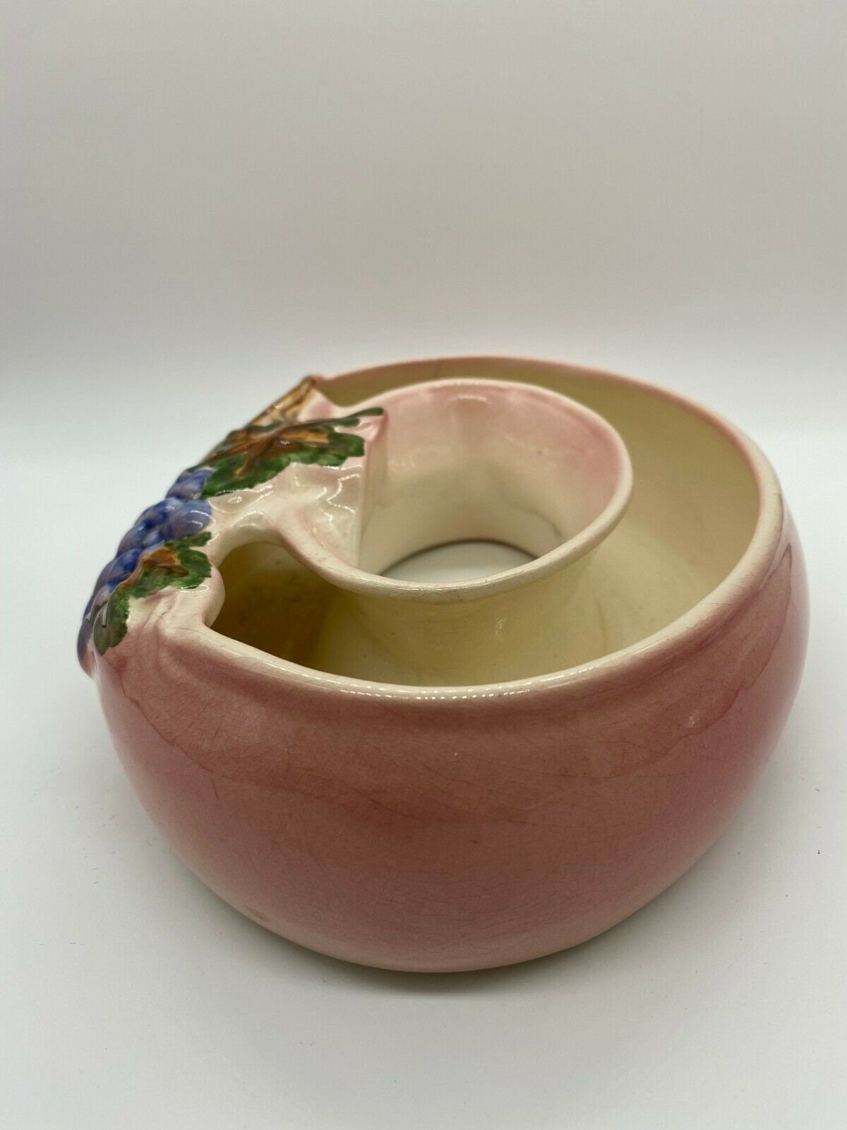 Flower Float Vase Trough Round Art Deco Diana Pottery Raised Etsy