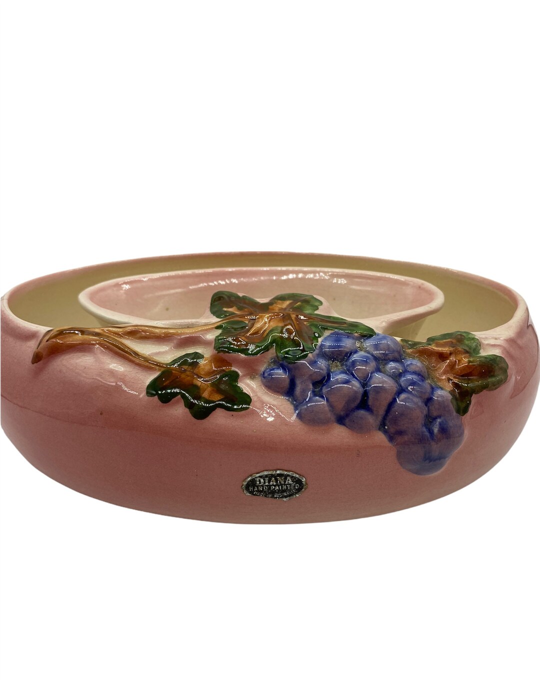 Flower Float Vase Trough Round Art Deco Diana Pottery Raised Etsy