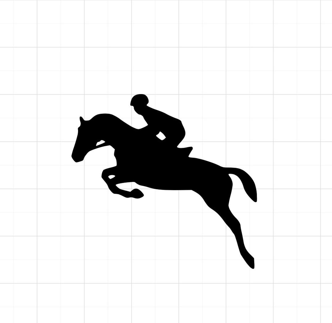 Horse Jumping Decal Etsy