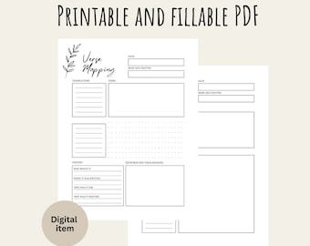 Bible Verse Mapping Printable, Bible Study Digital Planner, Bible Verse Map, Editable Scripture Guide, Devotional Journaling Template Map