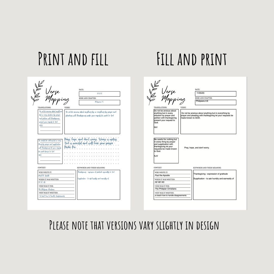 Verse Mapping Template, Bible Verse Mapping Printable, Bible Study ...