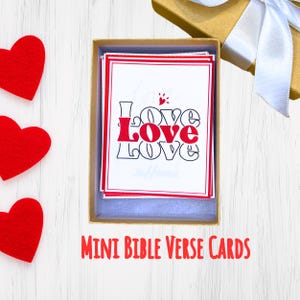 Valentines Day Christian, Scripture Jar Printable, Bible Verse Love Note, PDF Valentine’s Day Jar Kit, Catholic Faith Love, Mini  Verse Card