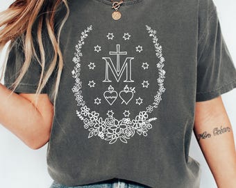 Marian Png Christian Doodle Png Virgin Mary Png Floral Clipart Hand Drawn Sublimation Girly Prints Catholic Gifts For Women Png Religious