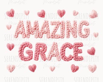 Faux Yarn Christian Quote Png, Faux Crochet Sublimation File, Chunky Knit Catholic Png, Faux Embroidery Girly Shirt