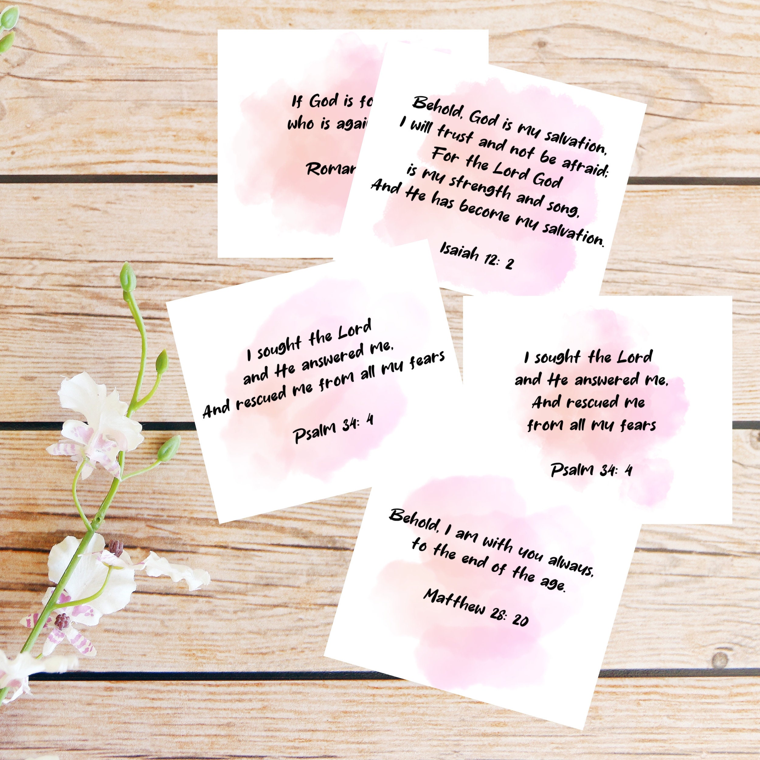 Printable Prayer Cards, Bible Scripture Cards Digital Download, Bible ...