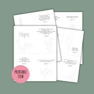 Nota bíblica, presente de aquarela, cartão de versículo bíblico feito à mão, cartões de oração para impressão, nota de incentivo, download de citação religiosa