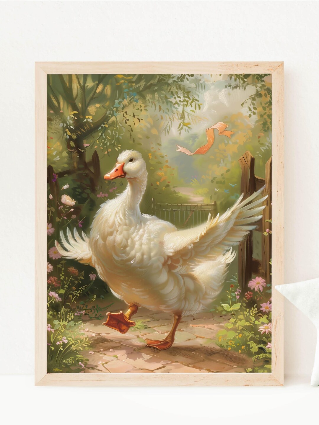 Gochie Print Cottagecore Goose Print, Vintage Farmhouse Nursery Art (digital ...