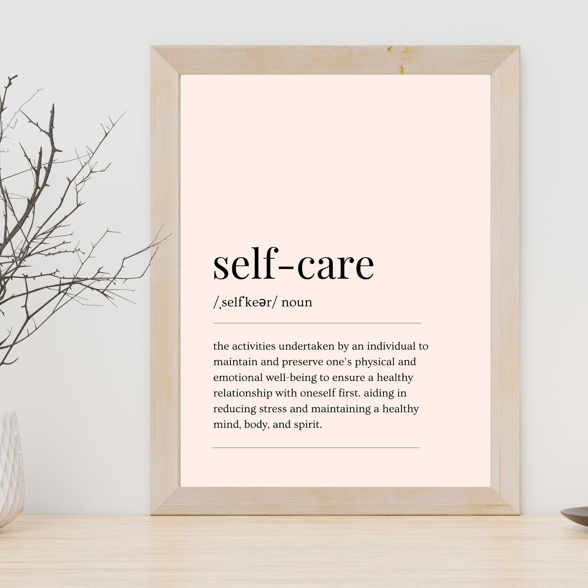 Self Care Definition Printable, Definition Digital Download, Mental ...