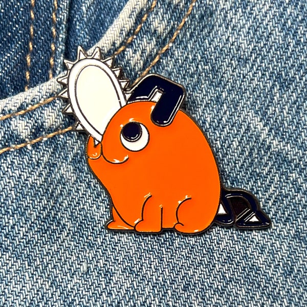 Anime Enamel Pin Orange Devil Dog Anime Fandom Accessories Trendy Anime Backpack Accessories Anime Brooch Lapel Pins