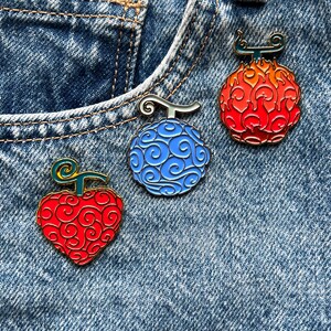 Devil Fruit Badges Enamel Pin Cute Anime Metal Brooch Lapel Pins for  Backpacks Brooches Fashion Jewelry Accessories Gifts