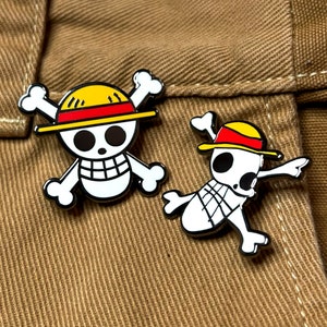 One Piece Ship Skull Luffy Zoro Badges Lapel Enamel Pins Backpack