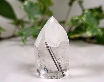 Silver Rutile Quartz, Natural Rutilated Quartz Freeform Specimen from Brazil, 19.63g RUQ12