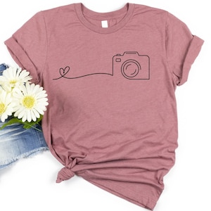 Camera Shirt, Photographer Shirt, Camera Heartbeat Shirt, Photography Lover Shirt, Photography Lover Gift, Photography Shirt, Heartbeat Tee