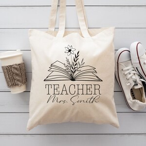 Teacher Tote Bag, Custom Teacher Tote Bag, Teacher Appreciation Gift, Personalized Teacher Gifts, Gift for Teacher, Teacher Thank You Gift