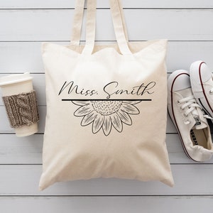 Teacher Tote Bag, Custom Teacher Tote Bag, Teacher Appreciation Gift, Personalized Teacher Gifts, Gift for Teacher, Teacher Thank You Gift