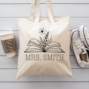 Teacher Tote Bag, Custom Teacher Tote Bag, Teacher Appreciation Gift, Personalized Teacher Gifts, Gift for Teacher, Teacher Thank You Gift