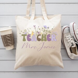 Teacher Tote Bag, Custom Teacher Tote Bag, Teacher Appreciation Gift, Personalized Teacher Gifts, Gift for Teacher, Teacher Thank You Gift