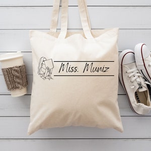 Teacher Tote Bag, Custom Teacher Tote Bag, Teacher Appreciation Gift, Personalized Teacher Gifts, Gift for Teacher, Teacher Thank You Gift
