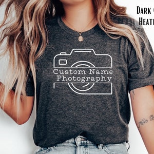 Custom Photographer Shirt, Personalized Photography Name, Custom Photography Shirt, Photographer Name Shirt, Photographer Custom Camera Gift