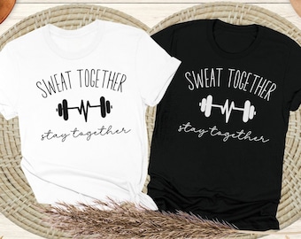 Gym Shirts For Couple Workout T-shirt Fitness Gift Workout Buddies Gym Gifts T Shirt Workout Couples Matching Tees Fitness For Couples Gift