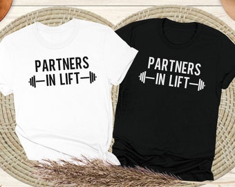 Gym Shirts For Couple Workout T-shirt Fitness Gift Workout Buddies Gym Gifts T Shirt Workout Couples Matching Tees Fitness For Couples Gift