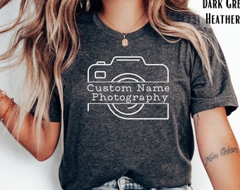 Custom Photographer Shirt, Personalized Photography Name, Custom Photography Shirt, Photographer Name Shirt, Photographer Custom Camera Gift