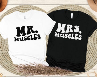 Gym Shirts For Couple Workout T-shirt Fitness Gift Workout Buddies Gym Gifts T Shirt Workout Couples Matching Tees Fitness For Couples Gift