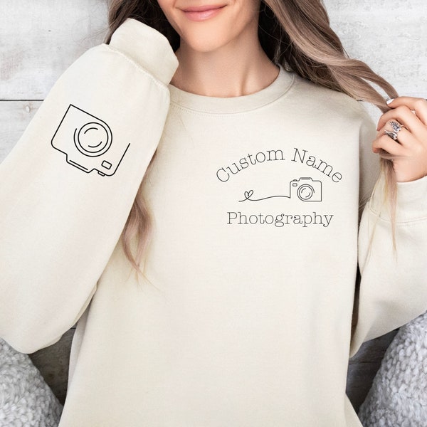 Custom Photographer Sweatshirt Personalized Photography Name Custom Photography Sweater Photographer Name Sweatshirt Photography Custom Gift