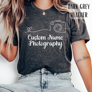 Custom Photographer Shirt, Personalized Photography Name, Custom Photography Shirt, Photographer Name Shirt, Photographer Gift Custom