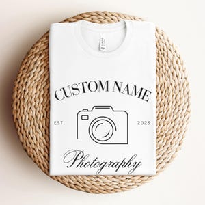 Custom Photographer Shirt, Personalized Photography Name, Custom Photography Shirt, Photographer Name Shirt, Photographer Gift Custom