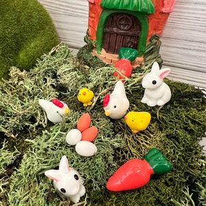 Miniature Farm Animal Set: Resin Fairy Garden DIY Decoration