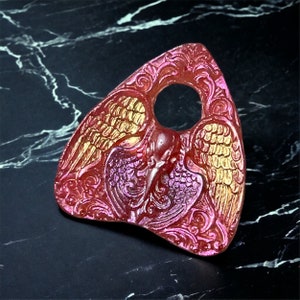 Handmade Ouija Planchette Brooch: Gothic Witchcraft Jewelry