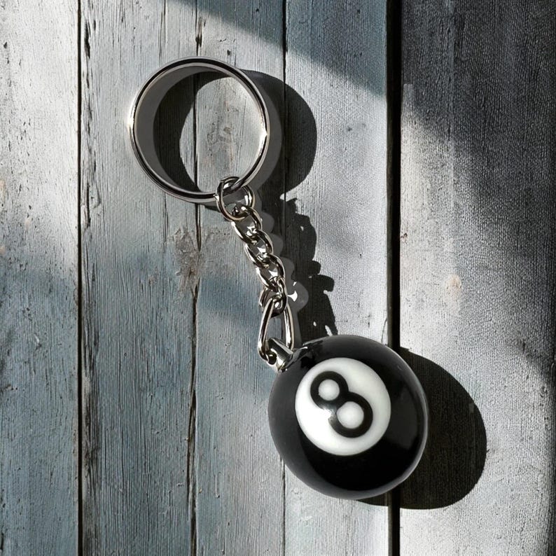 8 Ball Keychain, Birthday Gift for Boyfriend, Father, Bachelor Party
