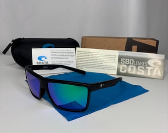 Costa Del Mar Rinconcito-zonnebril - gepolariseerde 580P-lenzen - zwart / blauw-groen verloop