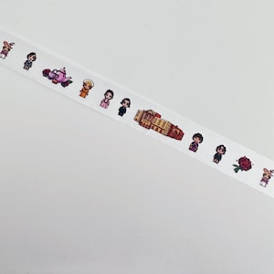 Jane Austen Washi Tape | Eco Friendly Compostable | Featuring Popular Jane Austen Characters (One Roll)
