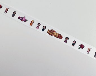 Jane Austen Washi Tape | Eco Friendly Compostable | Featuring Popular Jane Austen Characters (One Roll)