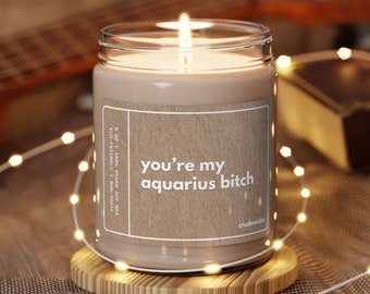 Aquarius Gift Funny Candle Star Sign Gifts Astrology Aquarius Birthday Gift Zodiac Gift for Best Friend Aquarius Candle Gift for Her Cute