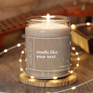 Smells Like Custom Text Candle Funny Gift Soy Candle Anniversary Gift DIY Custom Message Gifts Funny Candle Personalized Candles