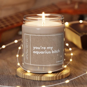 Aquarius Gift Funny Candle Star Sign Gifts Astrology Aquarius Birthday Gift Zodiac Gift for Best Friend Aquarius Candle Gift for Her Cute