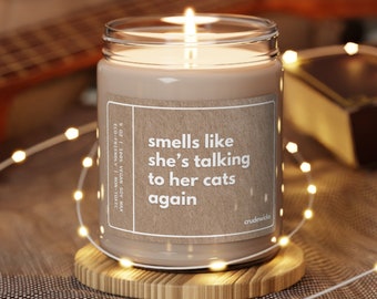 Personalized Cat Owner Gift Funny Candle Cat Owner Cat Mom Cat Cat Gifts Birthday Gift Cat Lover Funny Gifts Custom Text Candle Kitty Kitten