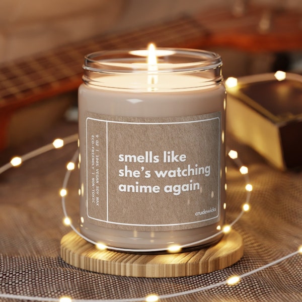 Personalized Anime Gift Funny Candle Birthday Gifts for Her Anime Lover Custom Gift for Friend Anime Fan Manga Otaku Gift Weeb Girlfriend