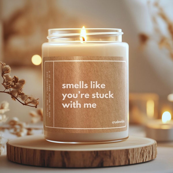 Funny Valentines Candle: Vegan Soy Wax Anniversary Gift for Him/Her