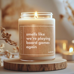 Board Game Night Candle: Funny Gift for Gamers - Vegan Soy Wax