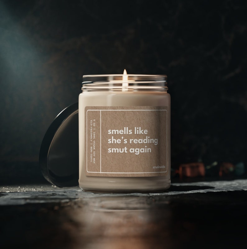 Smut Candle Smut Reader Gift Funny Candle Probably Smut Lover Gift Definitely Not Smut Library Creative Writer Gifts for Her Avid Reader afbeelding 7