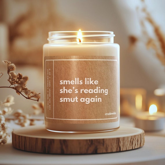 Smut Candle Smut Reader Gift Funny Candle Probably Smut Lover Gift Definitely Not Smut Library Creative Writer Gifts for Her Avid Reader