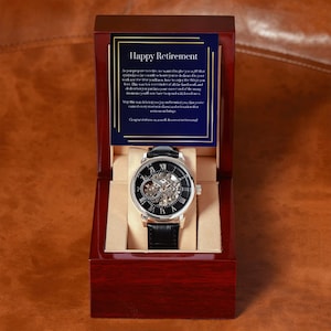 Unique Retirement Gifts | Automatic Open Work Watch | Teacher retirement gift | Police retirement gift