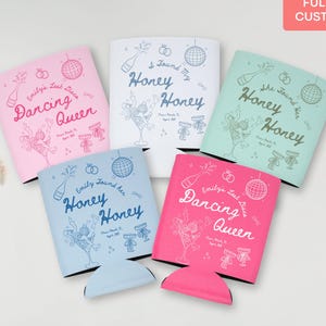 She Found Her Honey Honey Bachelorette Party Can Cooler Personalized Last Disco Bach Slim Can Holder Dancing Queen Disco Bride Drink Sleeve