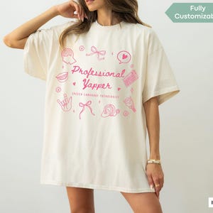 Professional Yapper Shirt Comfort Colors® Funny Speech Language Pathologist TShirt, Speech Therapist Gift SLP T-Shirt Speech Therapy T Shirt