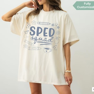Sped Squad Comfort Colors® Shirt, Sped Teacher Gift, Special Ed Shirt, Special Education Teacher TShirt, Sped Team Gift Women Sped Squad Tee